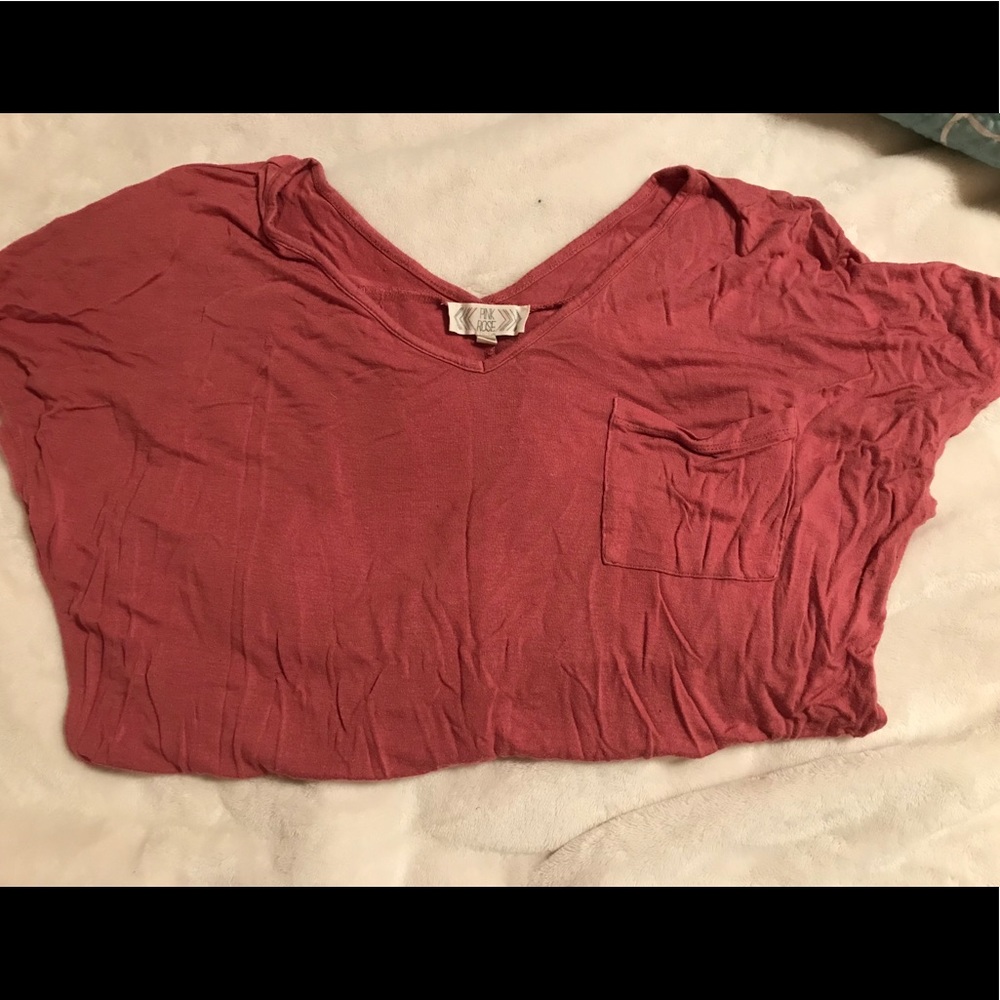 Pink rose t-shirt